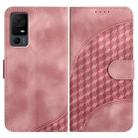 For TCL 40 XL YX0060 Elephant Head Embossed Phone Leather Case with Lanyard(Pink) - 1