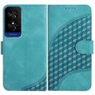 For TCL 50 5G / 50 XE / 50 XE NXTpaper YX0060 Elephant Head Embossed Phone Leather Case with Lanyard(Light Blue) - 1