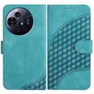 For TCL 50 NxtPaper YX0060 Elephant Head Embossed Phone Leather Case with Lanyard(Light Blue) - 1