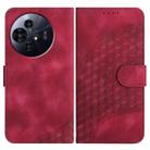 For TCL 50 Pro NxtPaper YX0060 Elephant Head Embossed Phone Leather Case with Lanyard(Rose Red) - 1