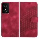 For TCL 50 SE / 40 NxtPaper 4G YX0060 Elephant Head Embossed Phone Leather Case with Lanyard(Rose Red) - 1