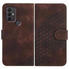 For TCL 305 / 306 / 30E / 30 SE YX0060 Elephant Head Embossed Phone Leather Case with Lanyard(Coffee) - 1
