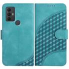 For TCL 305 / 306 / 30E / 30 SE YX0060 Elephant Head Embossed Phone Leather Case with Lanyard(Light Blue) - 1