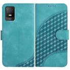 For TCL 403 YX0060 Elephant Head Embossed Phone Leather Case with Lanyard(Light Blue) - 1