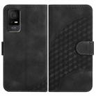 For TCL 405 / 406 / 408 YX0060 Elephant Head Embossed Phone Leather Case with Lanyard(Black) - 1