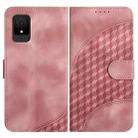 For TCL 502 YX0060 Elephant Head Embossed Phone Leather Case with Lanyard(Pink) - 1