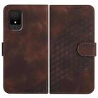For TCL 502 YX0060 Elephant Head Embossed Phone Leather Case with Lanyard(Coffee) - 1
