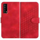 For TCL Stylus 5G YX0060 Elephant Head Embossed Phone Leather Case with Lanyard(Red) - 1
