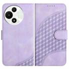 For TCL 60 SE NxtPaper 5G Elephant Head Embossed Phone Leather Case with Lanyard(Light Purple) - 1