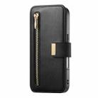 For iPhone 16 Plus Ring Zipper Wallet RFID Blocking MagSafe Leather Phone Case(Black) - 2