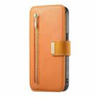 For iPhone 13 Pro Max Ring Zipper Wallet RFID Blocking MagSafe Leather Phone Case(Orange) - 2