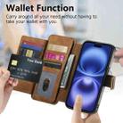 For iPhone 13 Ring Zipper Wallet RFID Blocking MagSafe Leather Phone Case(Brown) - 3