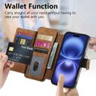 For iPhone 12 Pro Max Ring Zipper Wallet RFID Blocking MagSafe Leather Phone Case(Brown) - 3