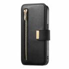For iPhone XR Ring Zipper Wallet RFID Blocking MagSafe Leather Phone Case(Black) - 2