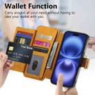 For iPhone XS Max Ring Zipper Wallet RFID Blocking MagSafe Leather Phone Case(Orange) - 3