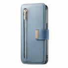For iPhone 7 Plus / 8 Plus Ring Zipper Wallet RFID Blocking MagSafe Leather Phone Case(Blue) - 2