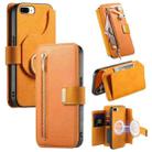For iPhone 7 Plus / 8 Plus Ring Zipper Wallet RFID Blocking MagSafe Leather Phone Case(Orange) - 1