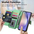 For OPPO A78 4G Ring Zipper Wallet RFID Blocking MagSafe Leather Phone Case(Green) - 3