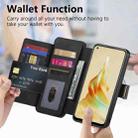 For OPPO Reno8 T 5G / A1 Pro Ring Zipper Wallet RFID Blocking MagSafe Leather Phone Case(Black) - 3