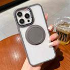 For iPhone 14 Pro Transparent MagSafe Magnetic Holder Phone Case(Grey) - 1