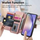 For Honor 200 Pro Ring Zipper Wallet RFID Blocking MagSafe Leather Phone Case(Pink) - 3
