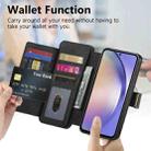 For Honor 200 Pro Ring Zipper Wallet RFID Blocking MagSafe Leather Phone Case(Black) - 3