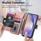 For Honor Play7T 5G Ring Zipper Wallet RFID Blocking MagSafe Leather Phone Case(Pink) - 3