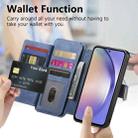 For Honor Play7T 5G Ring Zipper Wallet RFID Blocking MagSafe Leather Phone Case(Blue) - 3