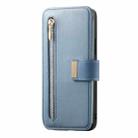 For Samsung Galaxy S24 FE 5G Ring Zipper Wallet RFID Blocking MagSafe Leather Phone Case(Blue) - 2