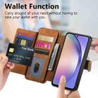 For Samsung Galaxy A54 5G Ring Zipper Wallet RFID Blocking MagSafe Leather Phone Case(Brown) - 3