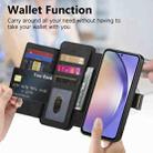 For Sony Xperia 5 V Ring Zipper Wallet RFID Blocking MagSafe Leather Phone Case(Black) - 3