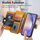 For Sony Xperia 5 V Ring Zipper Wallet RFID Blocking MagSafe Leather Phone Case(Orange) - 3
