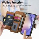 For Sony Xperia 5 V Ring Zipper Wallet RFID Blocking MagSafe Leather Phone Case(Brown) - 3
