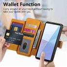 For Sony Xperia 10 VI Ring Zipper Wallet RFID Blocking MagSafe Leather Phone Case(Orange) - 3