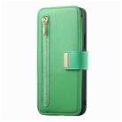 For Sony Xperia 10 VI Ring Zipper Wallet RFID Blocking MagSafe Leather Phone Case(Green) - 2