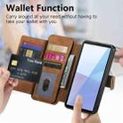For Sony Xperia 10 VI Ring Zipper Wallet RFID Blocking MagSafe Leather Phone Case(Brown) - 3