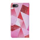 For iPhone SE 2022 / SE 2020 / 8 / 7 / 6 Cross Texture Painting Pattern Horizontal Flip Leather Case with Holder & Card Slots & Wallet & Lanyard(Pink Diamond) - 3