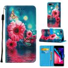 For iPhone 8 Plus / 7 Plus / 6 Plus / 6s Plus Cross Texture Painting Pattern Horizontal Flip Leather Case with Holder & Card Slots & Wallet & Lanyard(Chrysanthemum) - 1