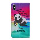 For iPhone X / XS Cross Texture Painting Pattern Horizontal Flip Leather Case with Holder & Card Slots & Wallet & Lanyard(Sleeping Baby) - 3