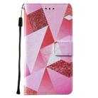 For iPhone X / XS Cross Texture Painting Pattern Horizontal Flip Leather Case with Holder & Card Slots & Wallet & Lanyard(Pink Diamond) - 2