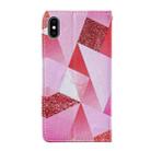 For iPhone X / XS Cross Texture Painting Pattern Horizontal Flip Leather Case with Holder & Card Slots & Wallet & Lanyard(Pink Diamond) - 3