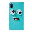 For iPhone X / XS Cross Texture Painting Pattern Horizontal Flip Leather Case with Holder & Card Slots & Wallet & Lanyard(Big Eyed) - 3