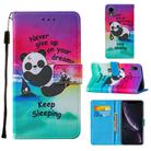 For iPhone XR Cross Texture Painting Pattern Horizontal Flip Leather Case with Holder & Card Slots & Wallet & Lanyard(Sleeping Baby) - 1