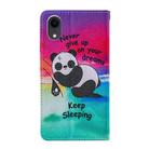 For iPhone XR Cross Texture Painting Pattern Horizontal Flip Leather Case with Holder & Card Slots & Wallet & Lanyard(Sleeping Baby) - 3