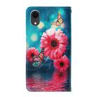 For iPhone XR Cross Texture Painting Pattern Horizontal Flip Leather Case with Holder & Card Slots & Wallet & Lanyard(Chrysanthemum) - 3