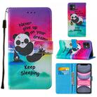 For iPhone 11 Cross Texture Painting Pattern Horizontal Flip Leather Case with Holder & Card Slots & Wallet & Lanyard(Sleeping Baby) - 1