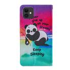 For iPhone 11 Cross Texture Painting Pattern Horizontal Flip Leather Case with Holder & Card Slots & Wallet & Lanyard(Sleeping Baby) - 3