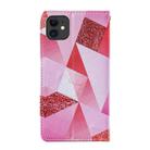 For iPhone 11 Cross Texture Painting Pattern Horizontal Flip Leather Case with Holder & Card Slots & Wallet & Lanyard(Pink Diamond) - 3