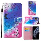 For iPhone 11 Pro Cross Texture Painting Pattern Horizontal Flip Leather Case with Holder & Card Slots & Wallet & Lanyard(Love Universe) - 1