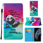 For iPhone 11 Pro Cross Texture Painting Pattern Horizontal Flip Leather Case with Holder & Card Slots & Wallet & Lanyard(Sleeping Baby) - 1